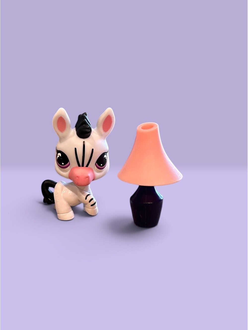 Littlest Pet Shop LPS Zebra #97 with Lamp Accessory